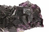 Dark Purple Cubic Fluorite and Quartz - Excellent Quality #94321-2